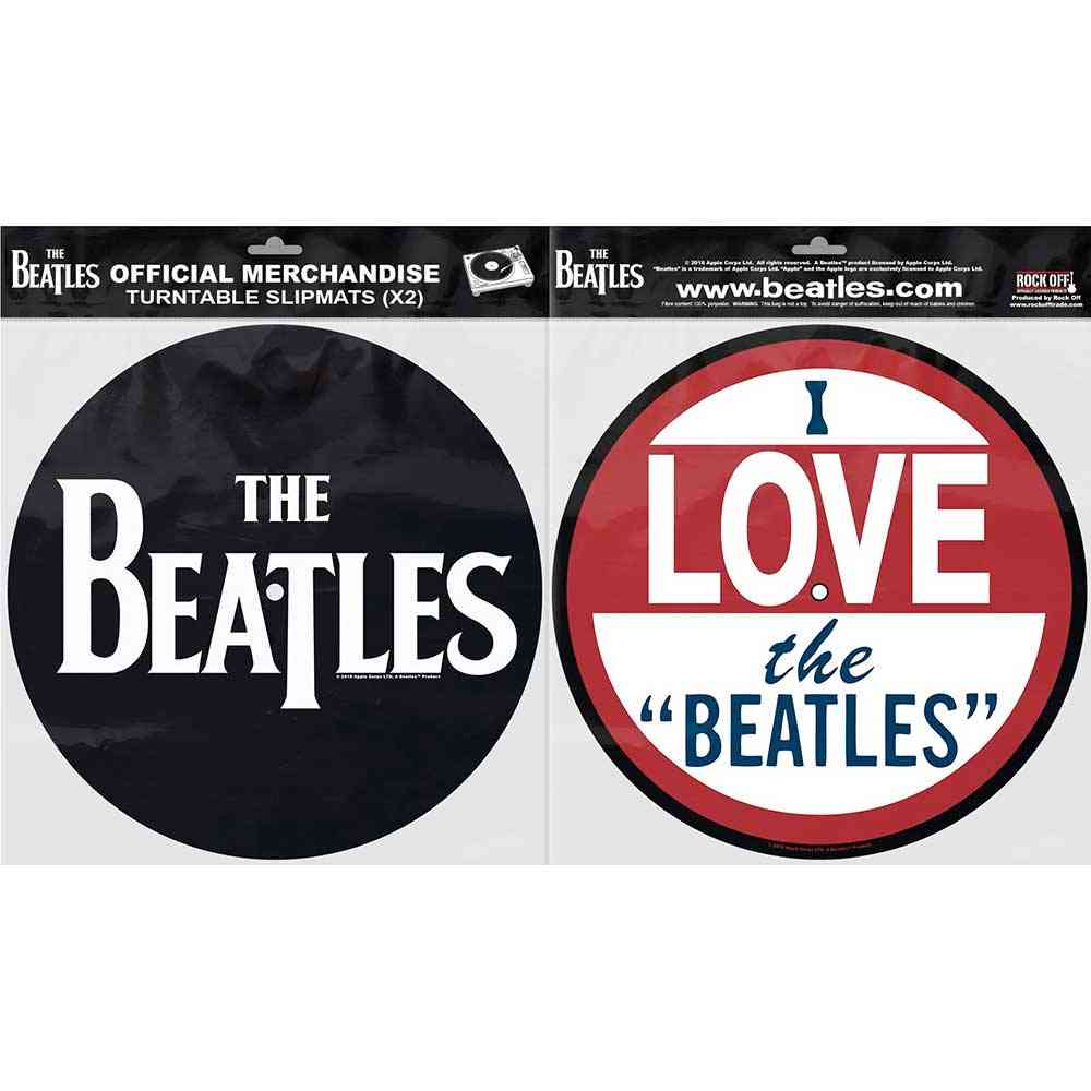 The Beatles - Drop T Logo & Love Turntable Slipmat - Multicolours